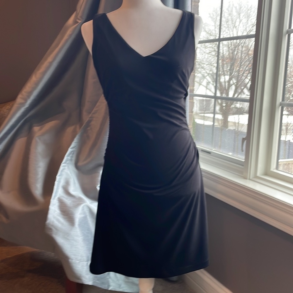 BCBG Little Black Dress-stretchy with built in shelf bra